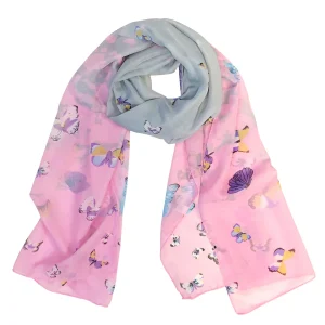 Wrapables Women's Lightweight Floral Spring Chiffon Scarf